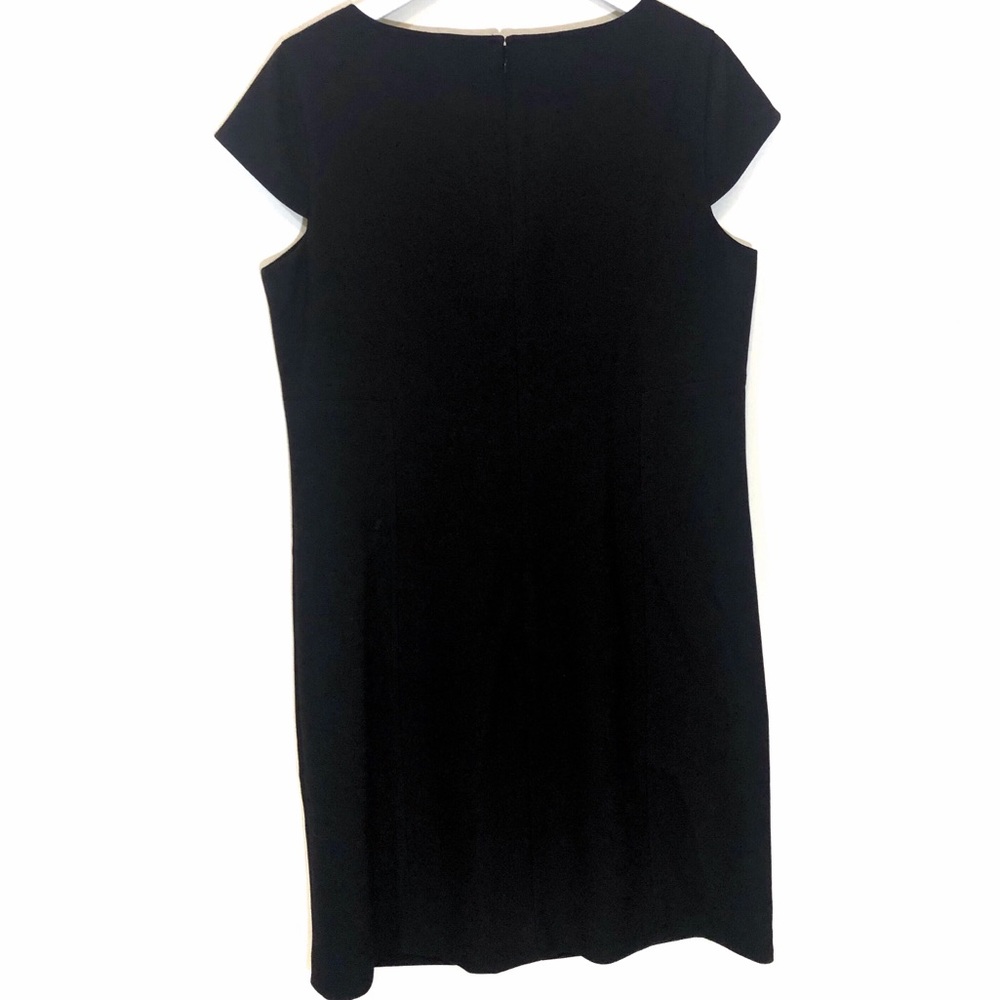 Talbots Black V-neck Cap Sleeve Work/Office Dress - Picture 5 of 7